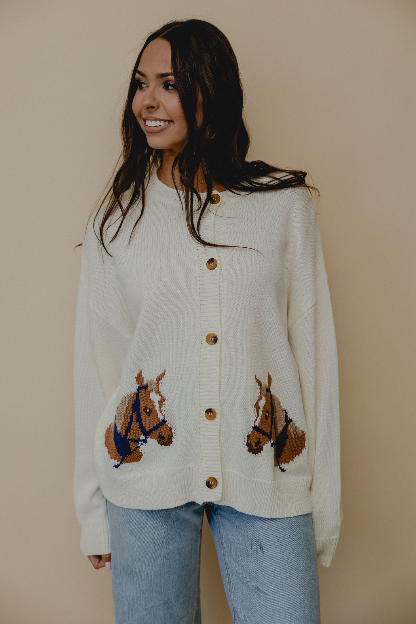 At The Stables Cardigan White