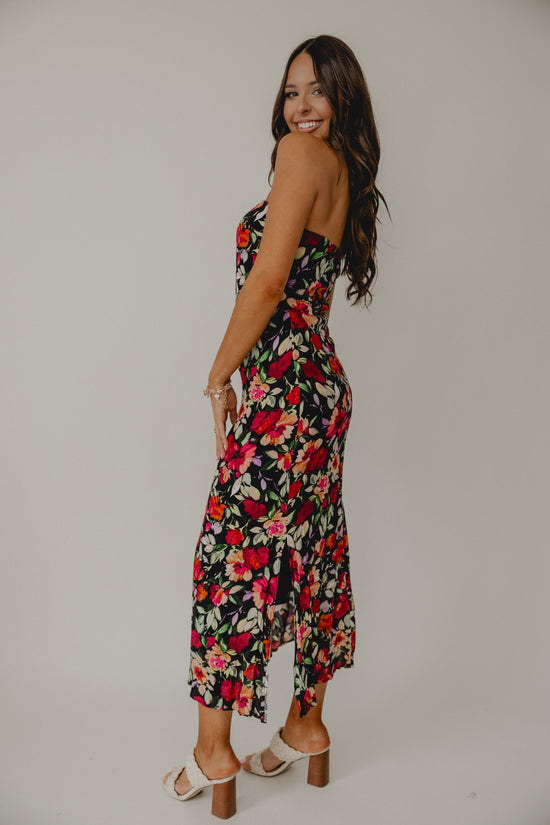 A Night In Floral Midi Black Multi