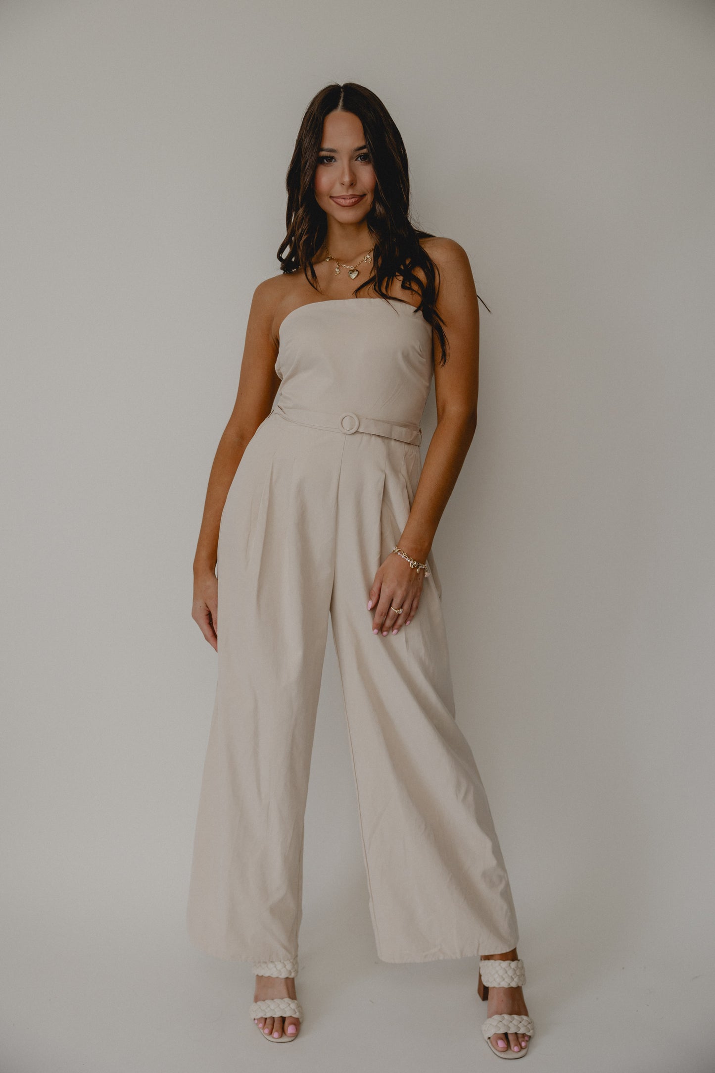 Past Midnight Jumpsuit Cream