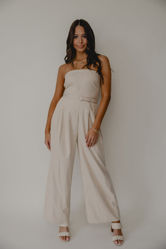 Past Midnight Jumpsuit Cream