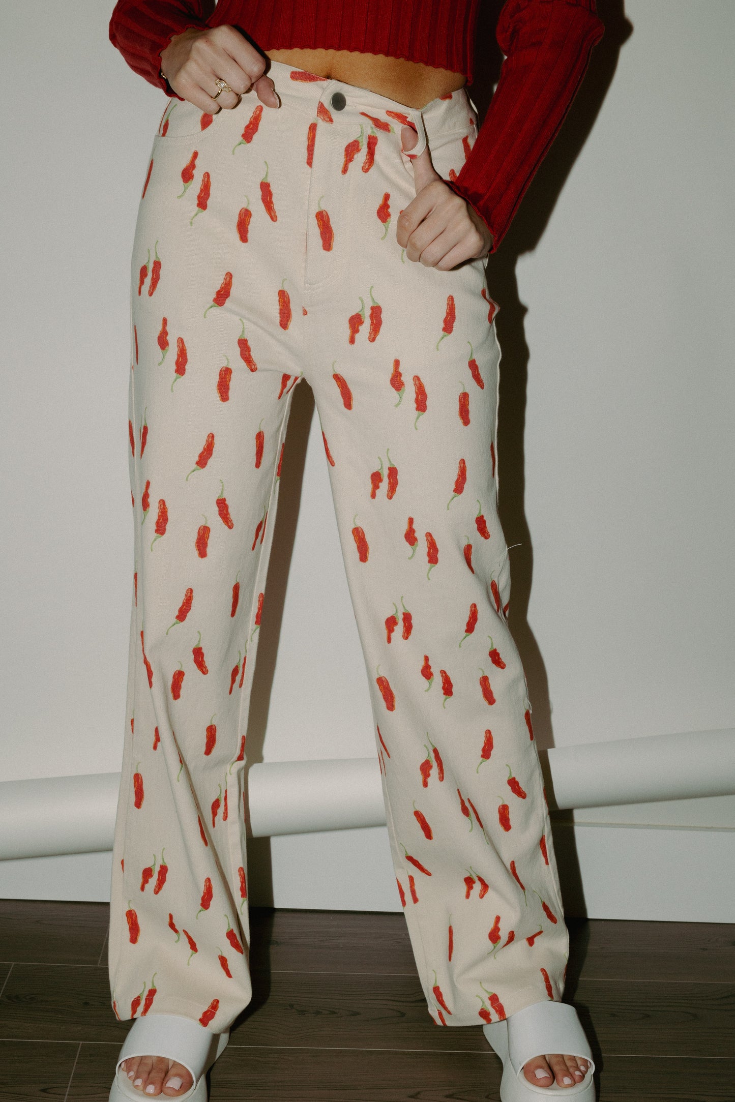 Red Hot Chili Peppers Pants Ecru