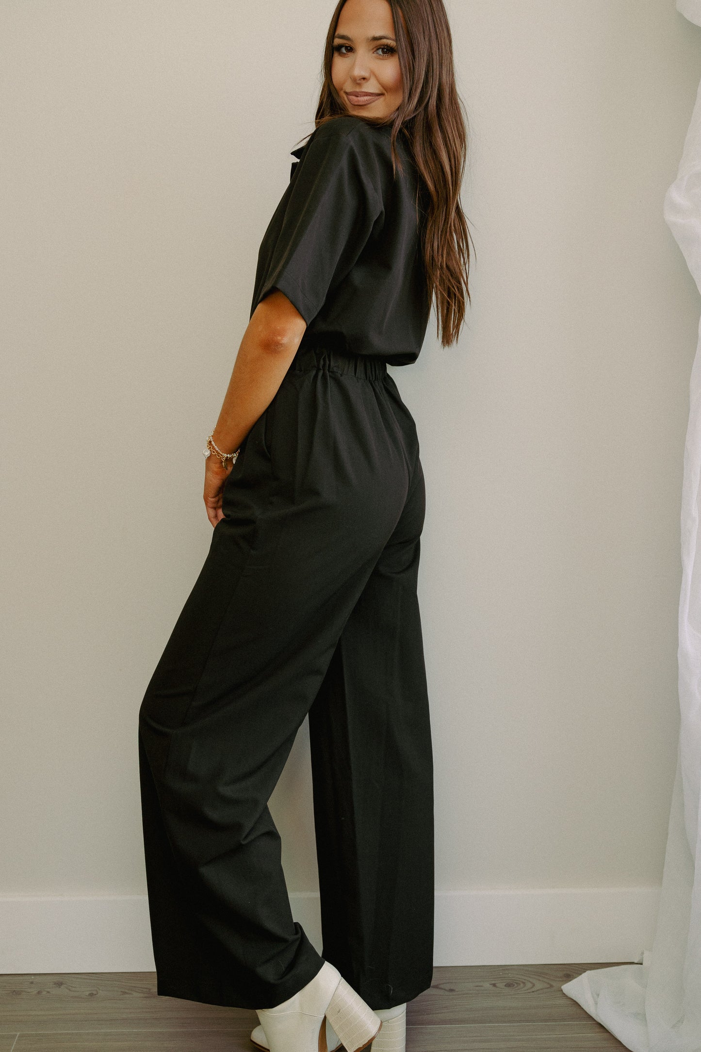 Strive For Wide Leg Jumpsuit Black