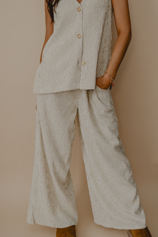 In The Clouds Stripe Pants Cream