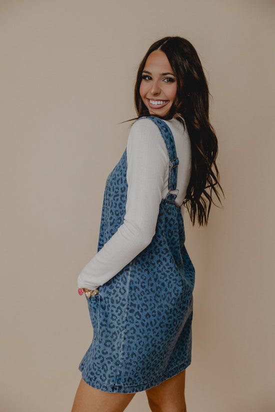 Bowie Denim Dress Leopard