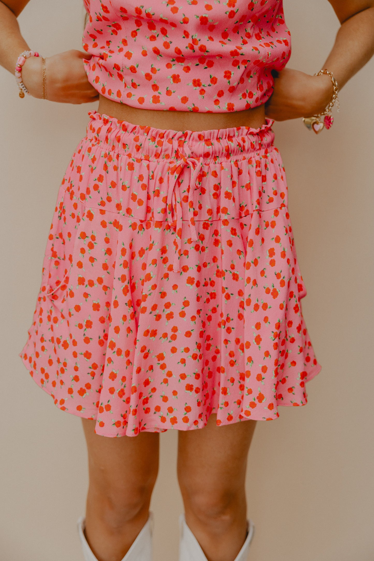 Botanica Tie Waist Skirt Pink