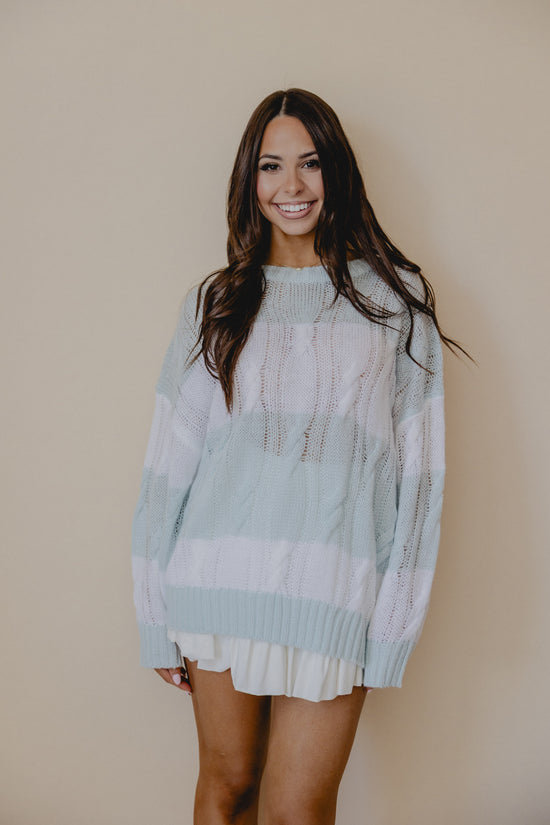 Ice Pop Stripe Sweater Baby Blue