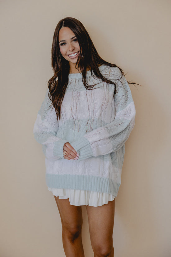 Ice Pop Stripe Sweater Baby Blue