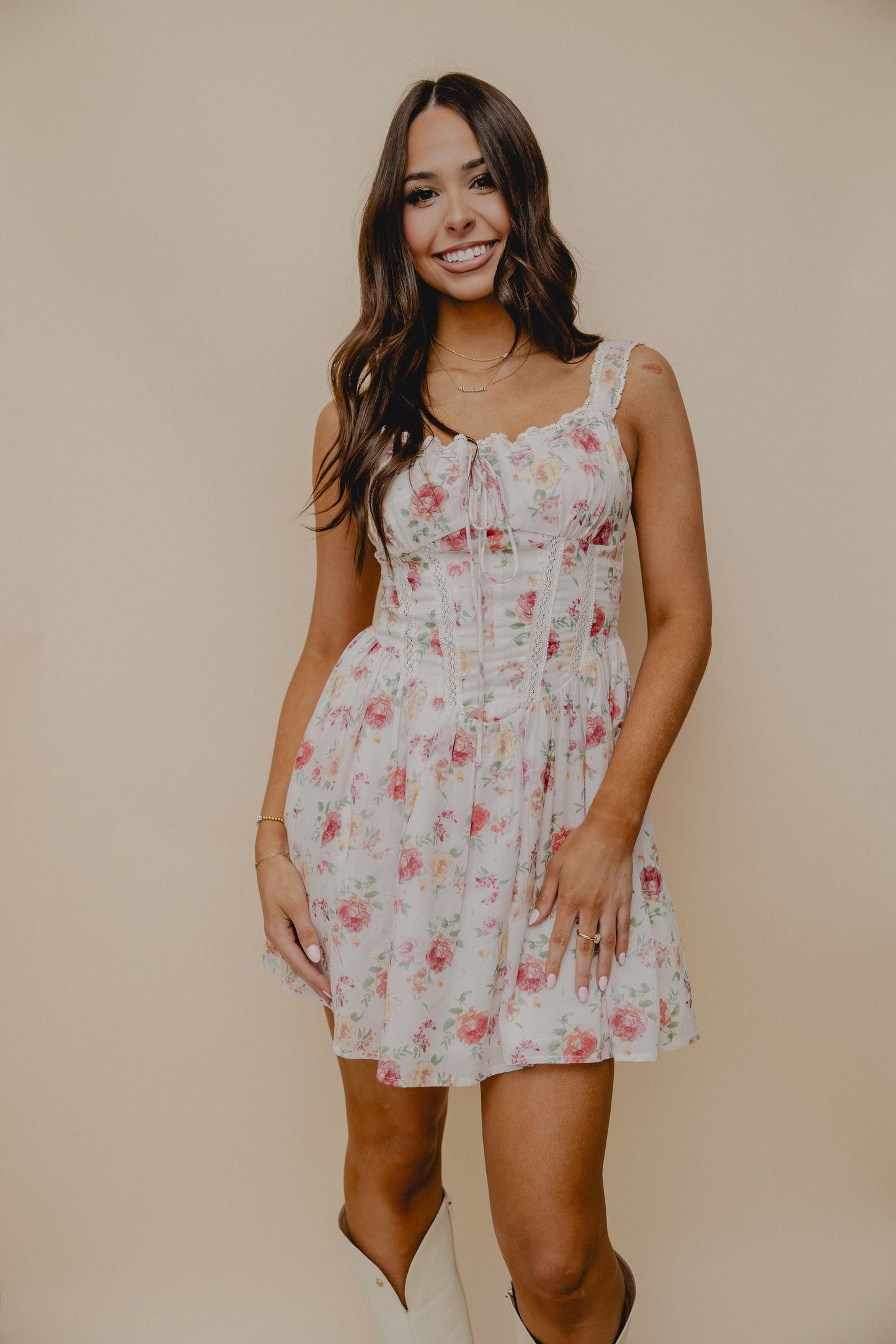 Like Magic Floral Dress Faded Rose