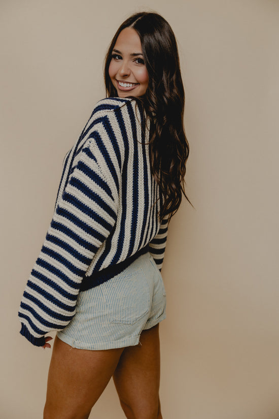 Encore Striped Sweater Midnight