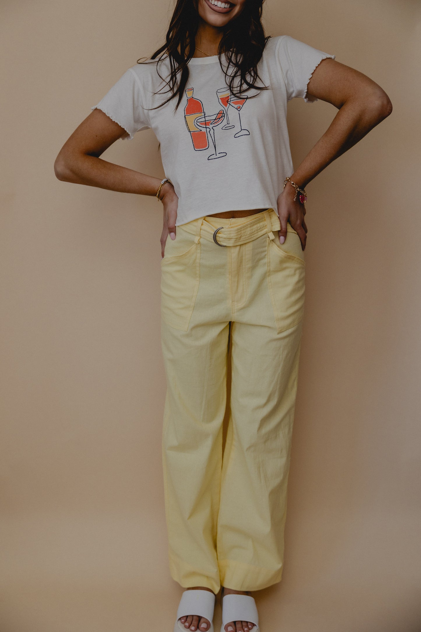 Lolani Belted Pants Yellow