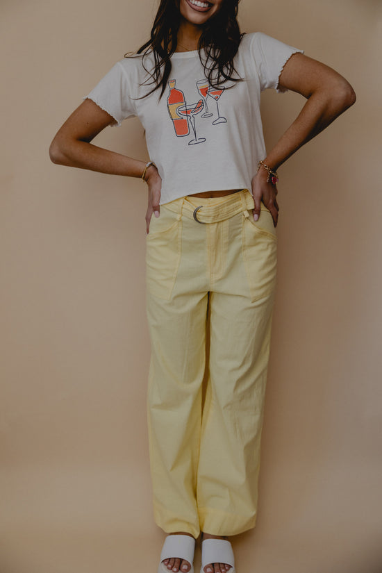 Lolani Belted Pants Yellow