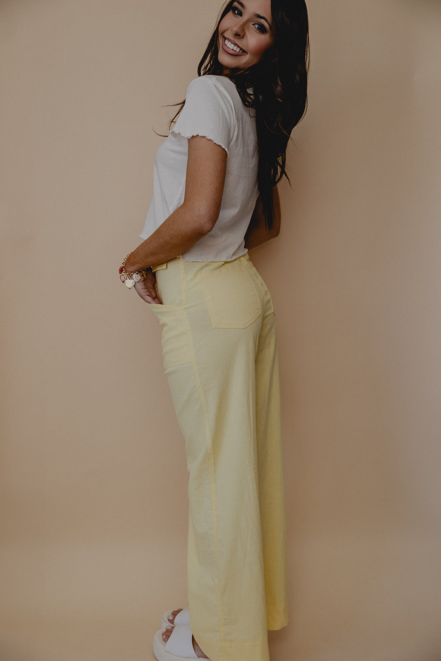 Lolani Belted Pants Yellow