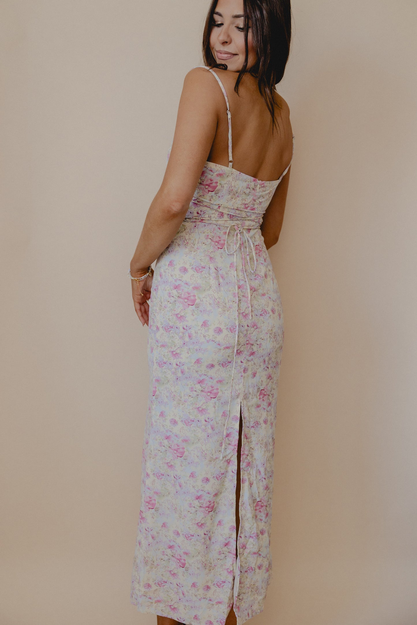 Songbird Back Tie Floral Maxi Dress Multi