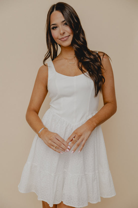 Little Reminders Corset Dress White