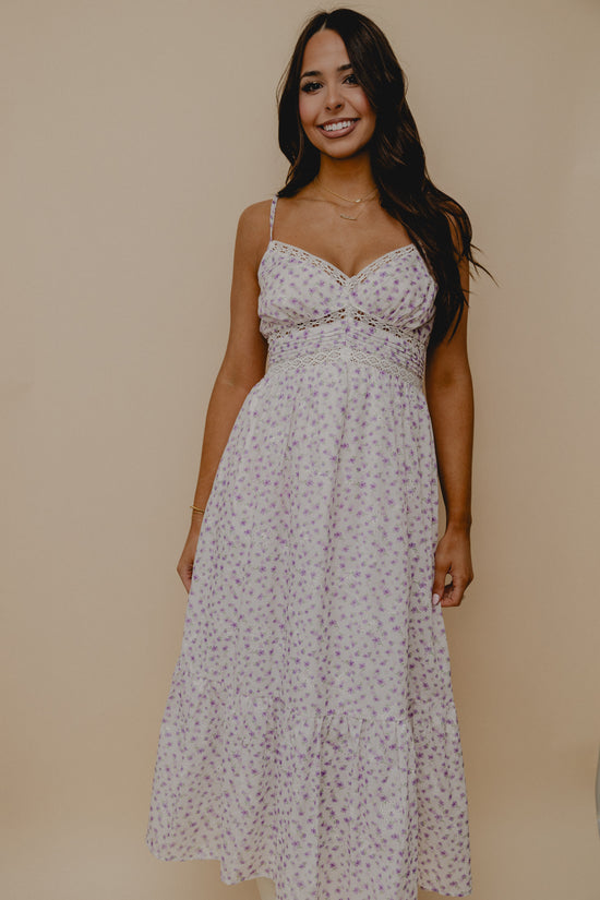 Rose All Day Floral Eyelet Midi Cream