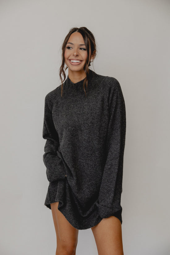 Carson Sweater Dress Charcoal