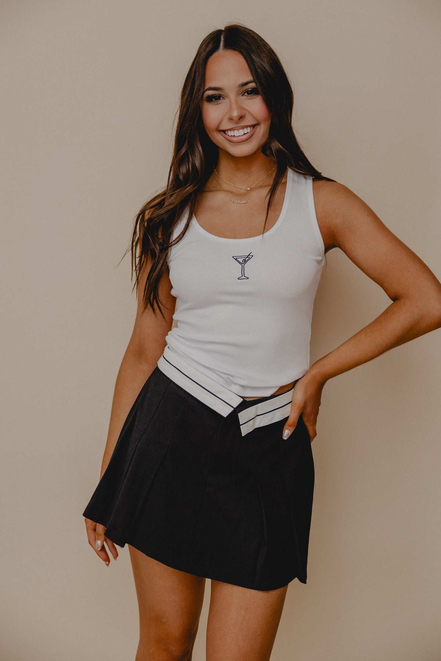 Spread Love Fold Over Skort Black