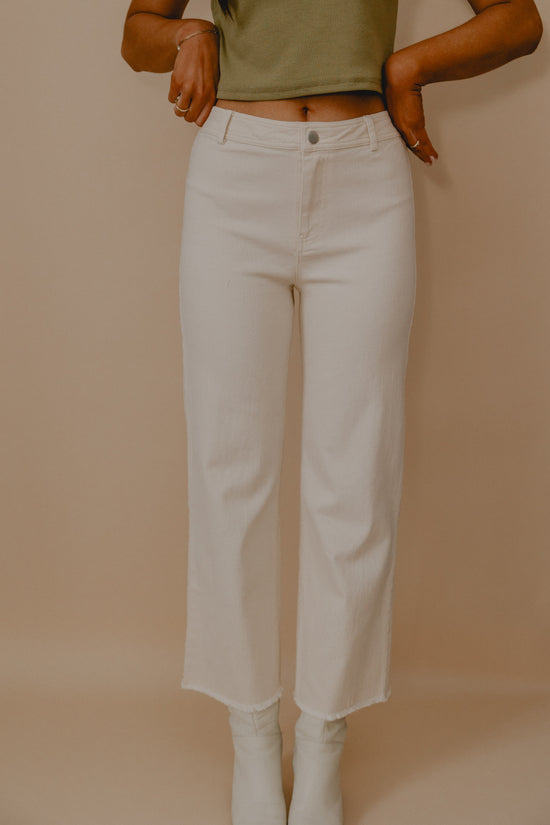 Prepster Wide Leg Denim Cream