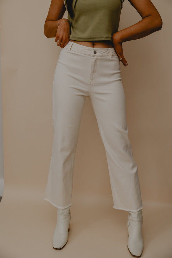 Prepster Wide Leg Denim Cream