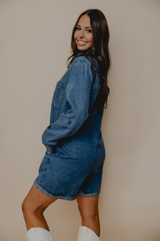 Halley's Comet Romper Chambray