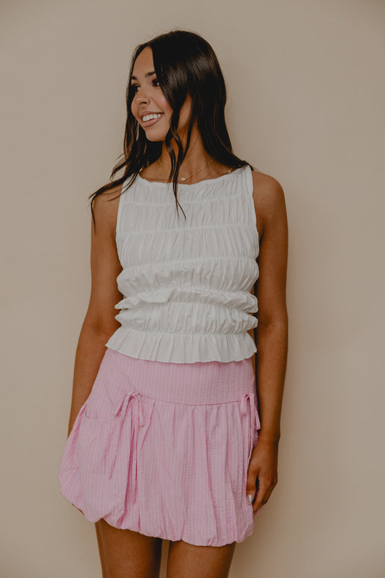 Gelato Bow Trim Bubble Skirt Pink