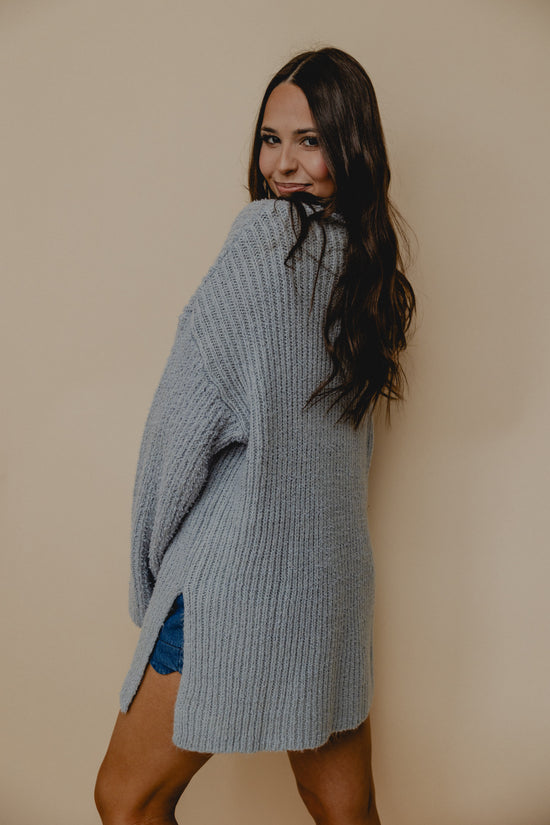 Your Needs Ribbed Sweater Sky Blue