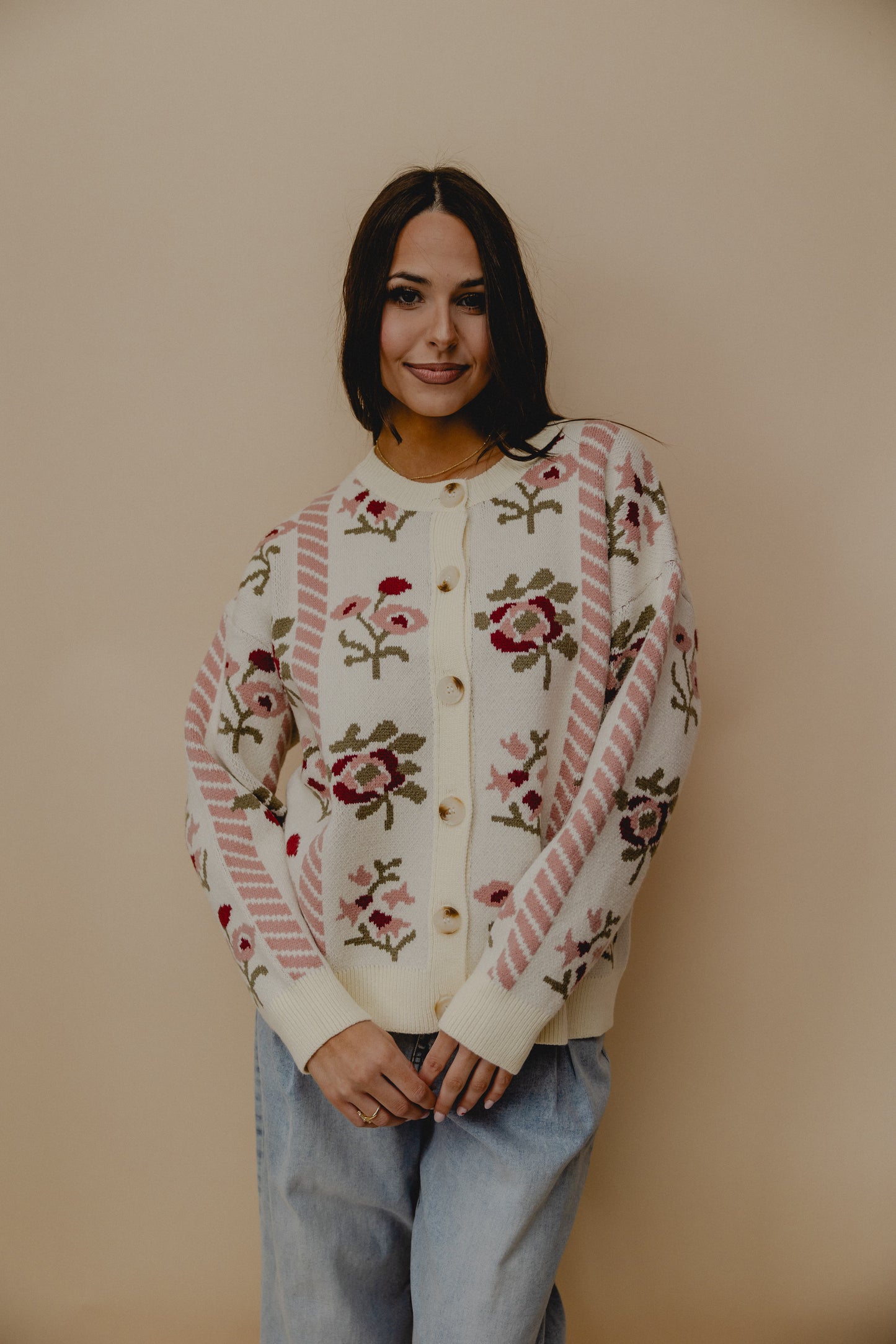 Wuthering Heights Floral Cardi Cream